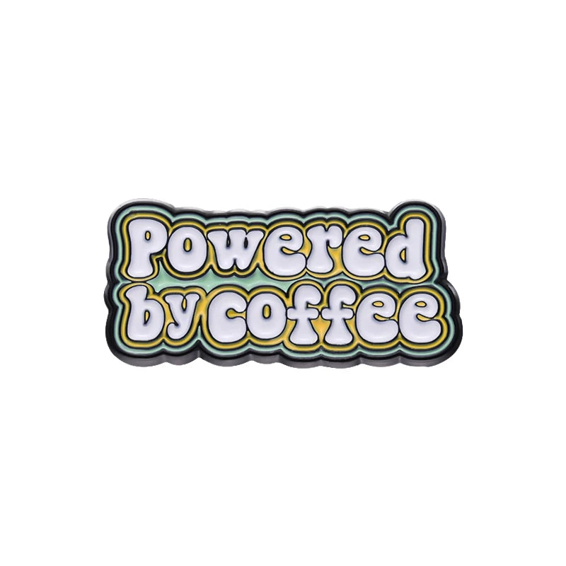 Coffee Cup and Coffee Humor Related Enamel Pins